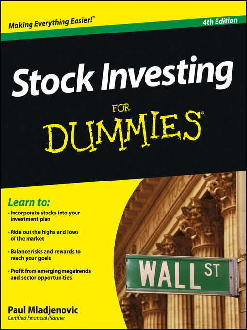 Stock Investing For Dummies Moore Memorial Public Library OverDrive